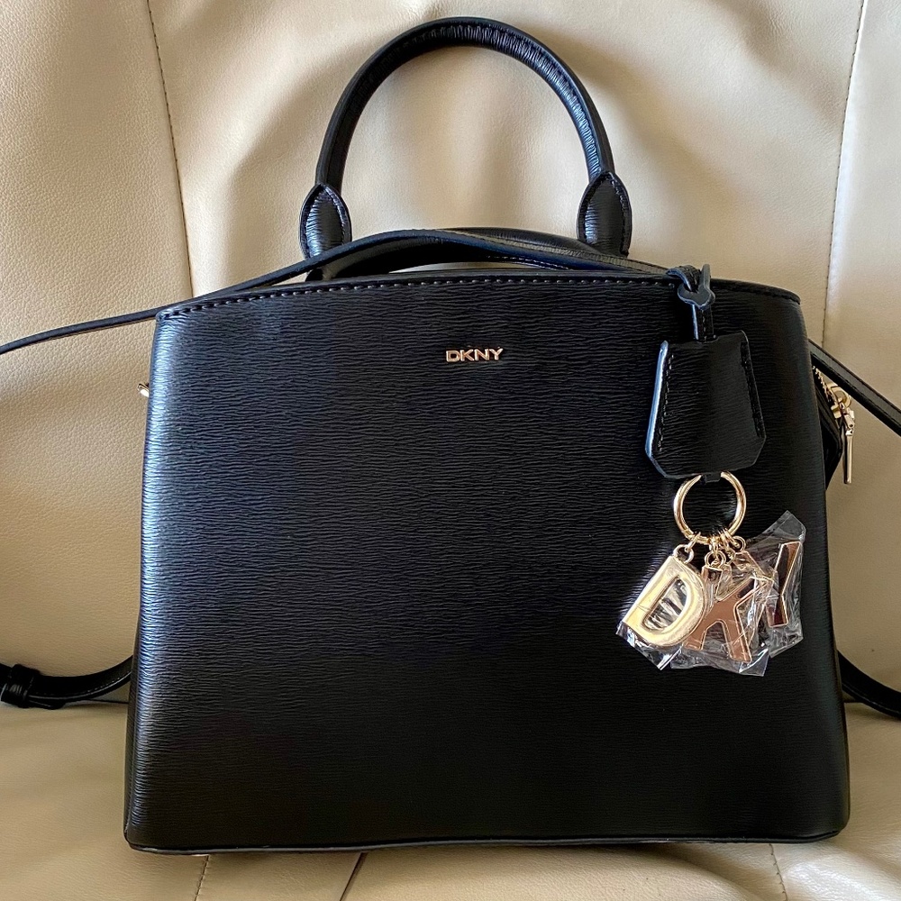 DKNY Paige medium satchel, black